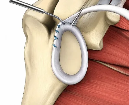 Réparation arthroscopique d’une lésion SLAP